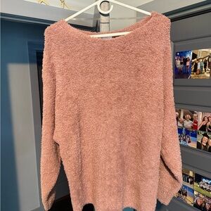Stars Above Soft Pink Fleece Sweatshirt